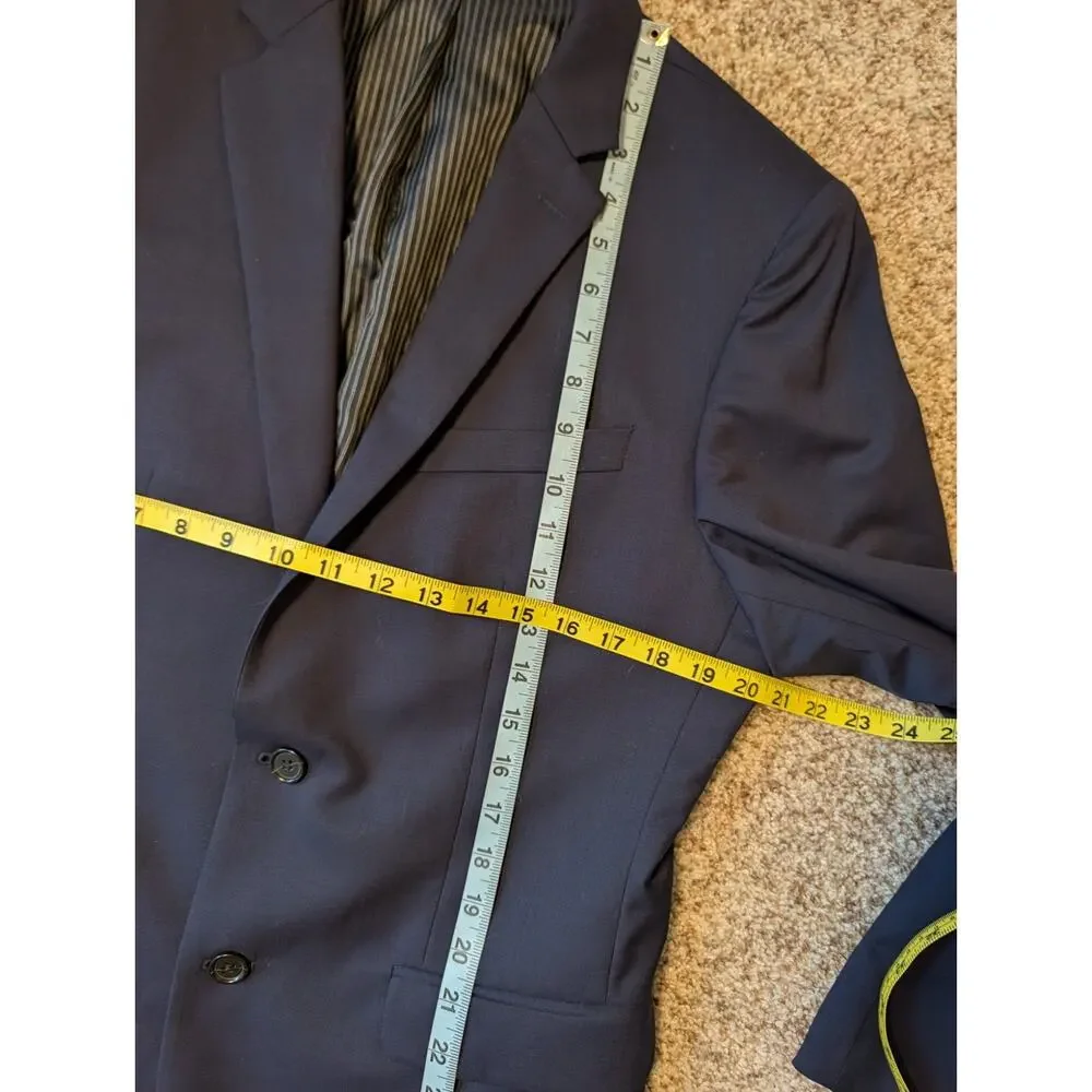 Banana Republic Men's Navy Blue Slim Fit Wool Blend Suit Blazer Jacket 40R